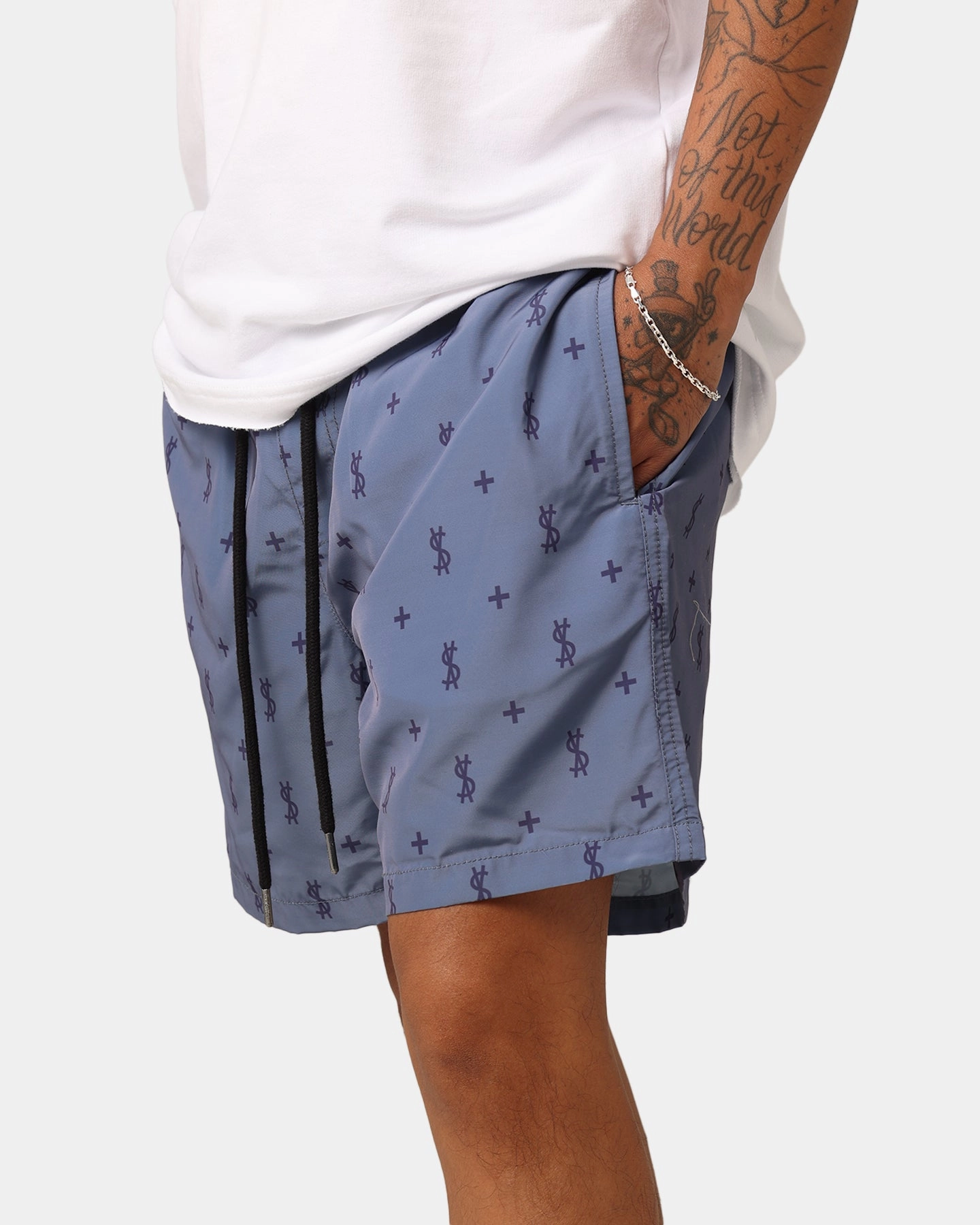 Ksubi Allstar Board Shorts Blue Casual Style Mid - rise