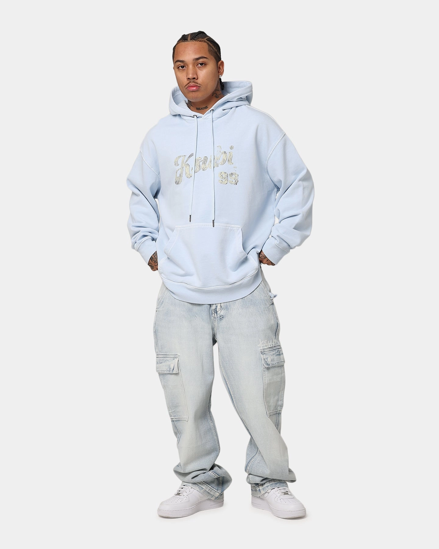 Ksubi Clubhouse Kash Shallows Hoodie Blue Reflective details Time
