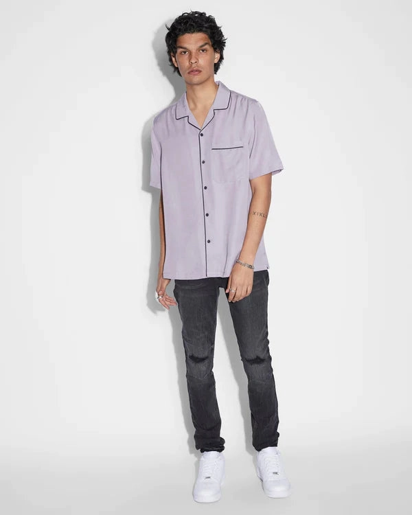 Relaxed Style Ksubi Downtown Resort SS Shirt Silt 'Purple'