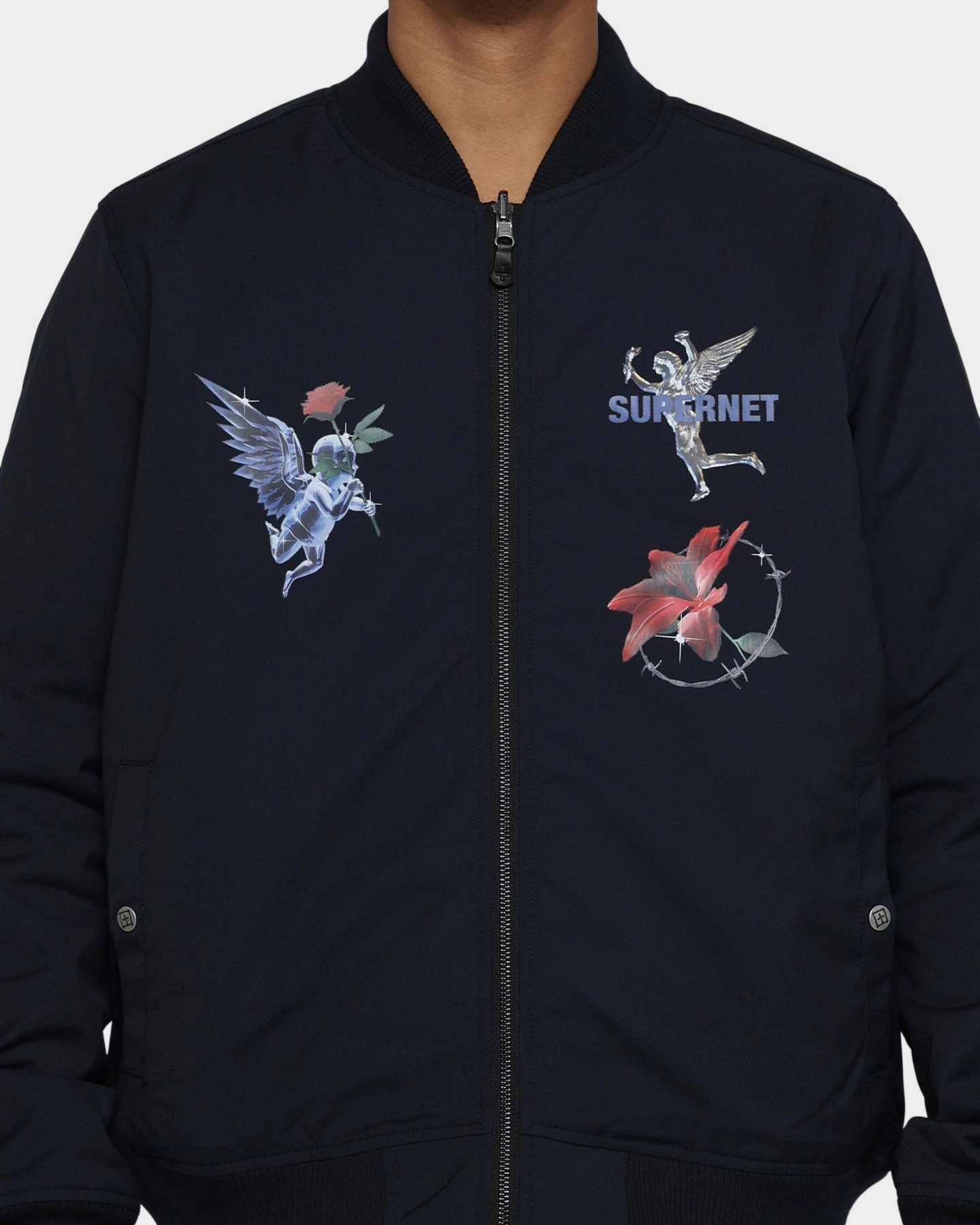 Plan Ksubi NFT Bomber Jacket Blue