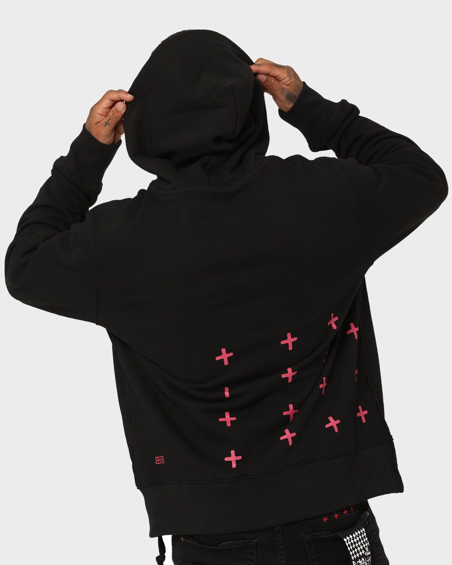 Ksubi Pixel Flower Kash Hoodie Jet Black Performance Optimized Fit Empathy
