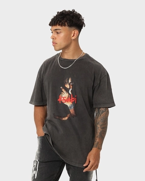 Ksubi X Juice Wrld 999 Biggie Vintage T-Shirt Faded Black Effortless Comfort