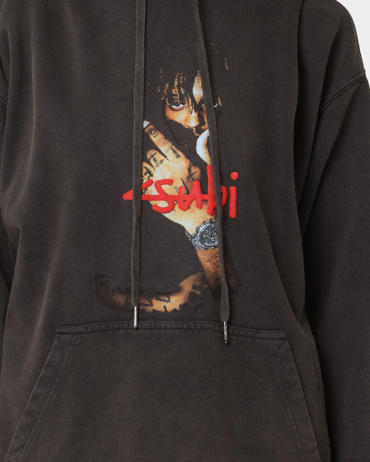 Ksubi X Juice Wrld 999 Wrld Biggie Hoodie Faded Black Wind Safe Win