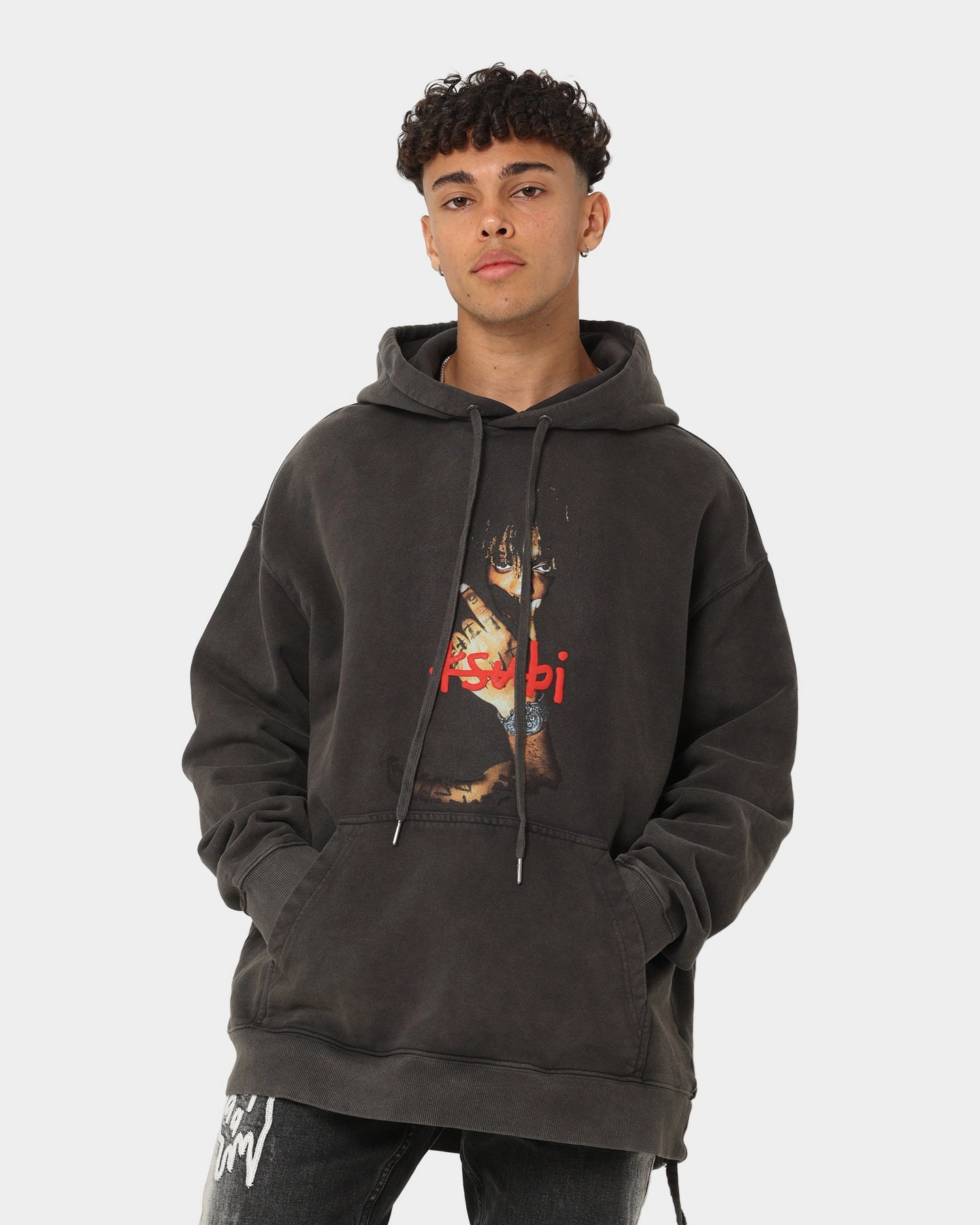 Functional Outerwear Aim Ksubi X Juice Wrld 999 Wrld Biggie Hoodie Faded Black