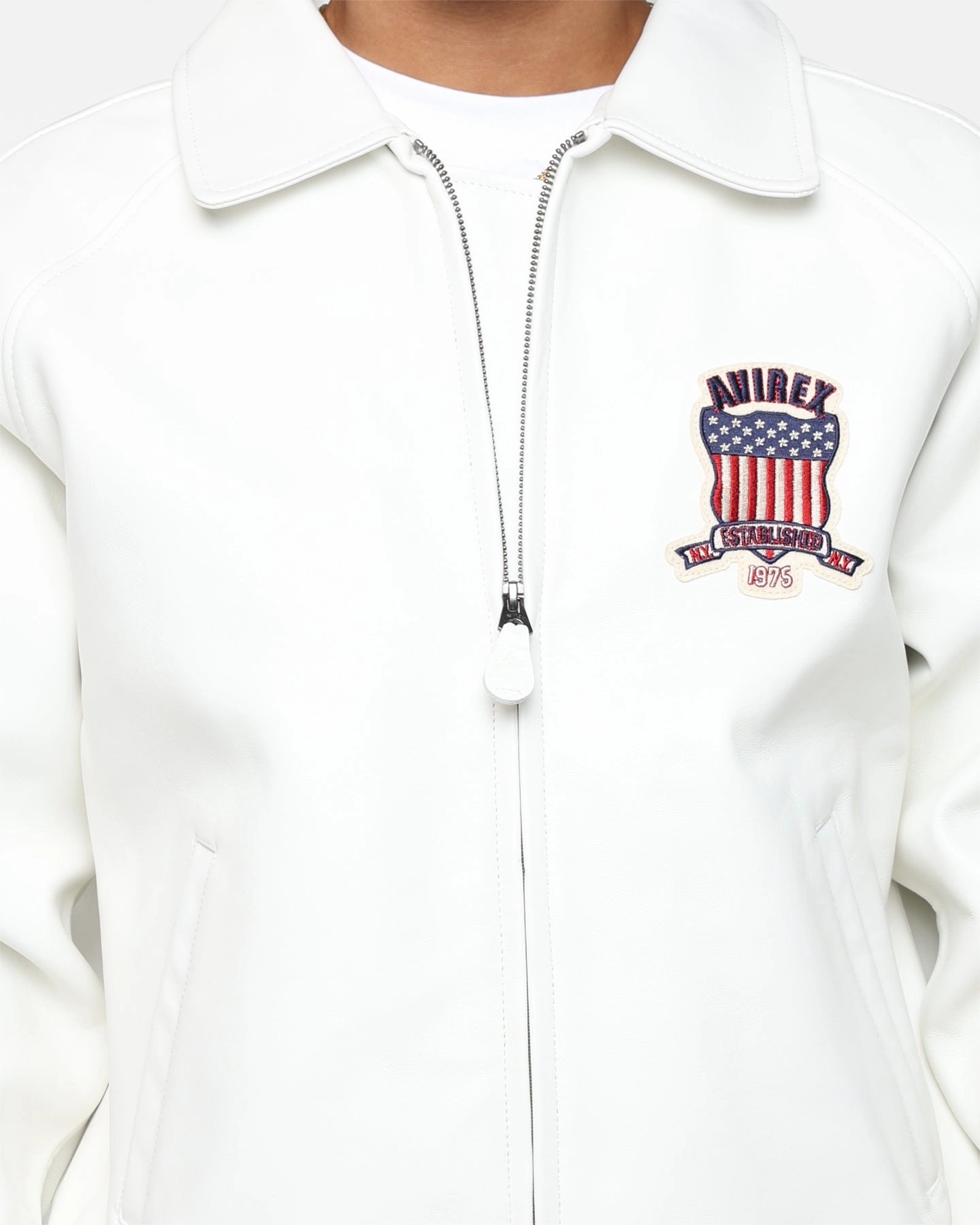 Grant monochromatic Avirex Icon Jacket Snow White