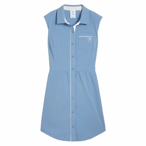 PUMA AP Seersucker Golf Dress Zen Blue - SS25 Women Light Aesthetic