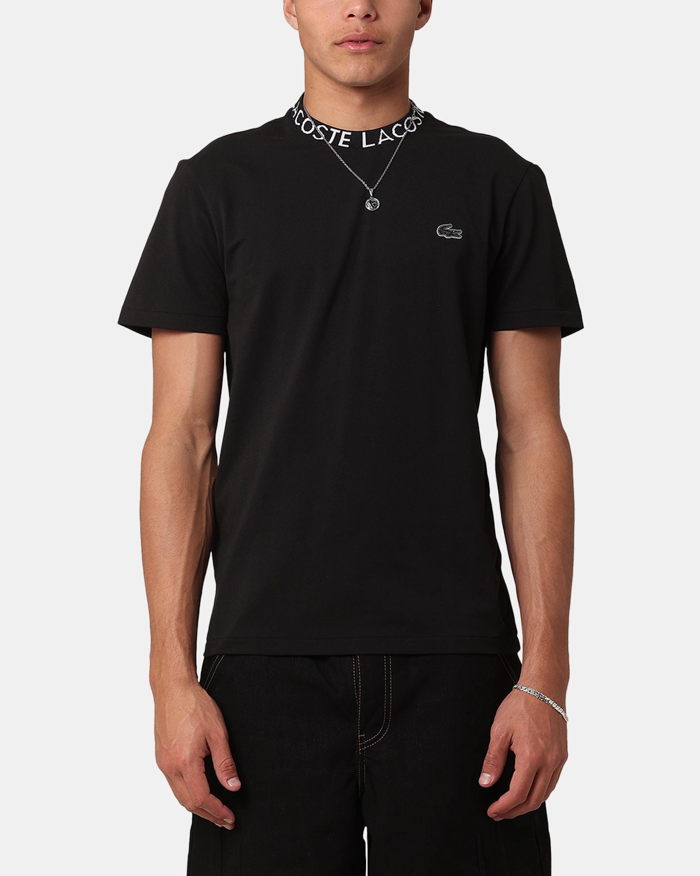Lacoste Active Pique T-Shirt Black Soft and Light Wear Flattering Design
