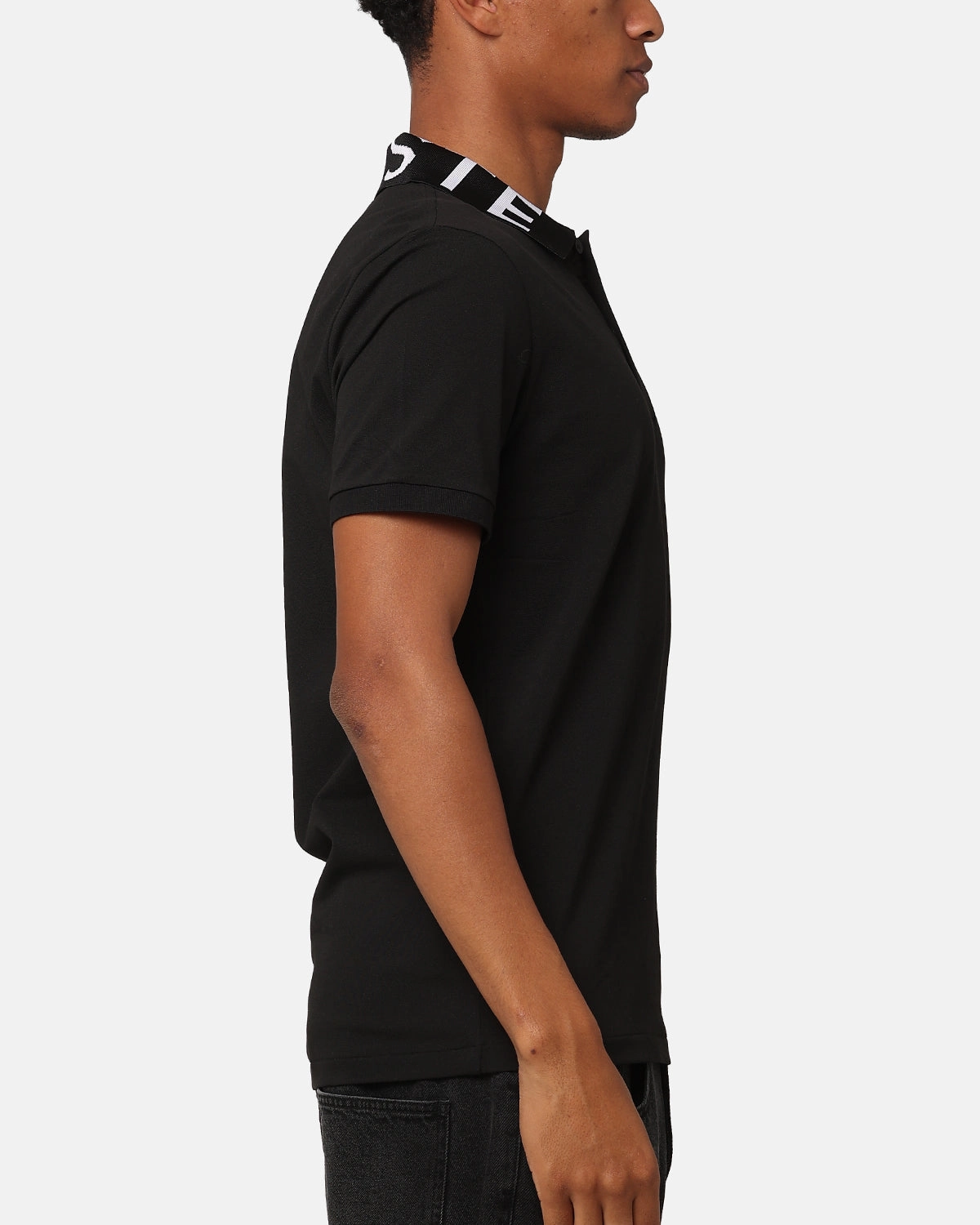 Curved Hemline Lacoste Active Slim Fit Polo T-Shirt Black