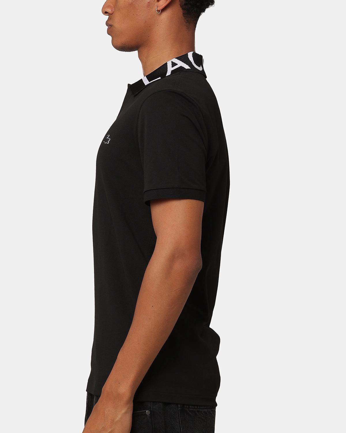 Stretch Fabric Construction Brushed Interior Lacoste Active Slim Fit Polo T-Shirt Black
