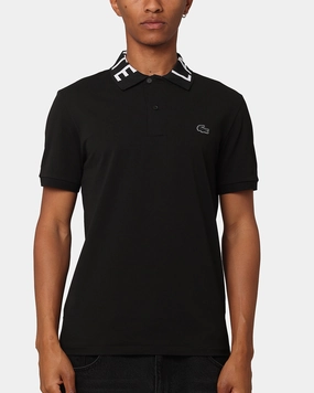 Lacoste Active Slim Fit Polo T-Shirt Black Casual Elegance Classic Neckline