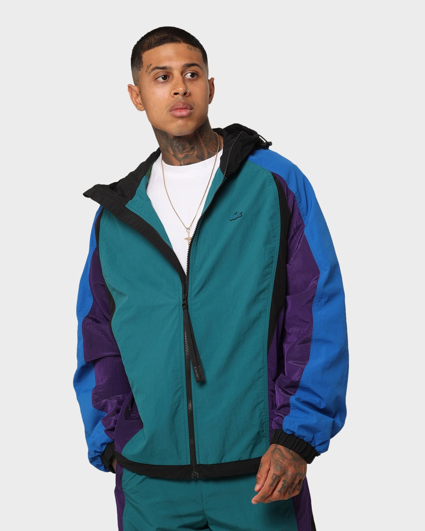 Lacoste Active Sport Heritage Jacket Danube Minimal Form Full length
