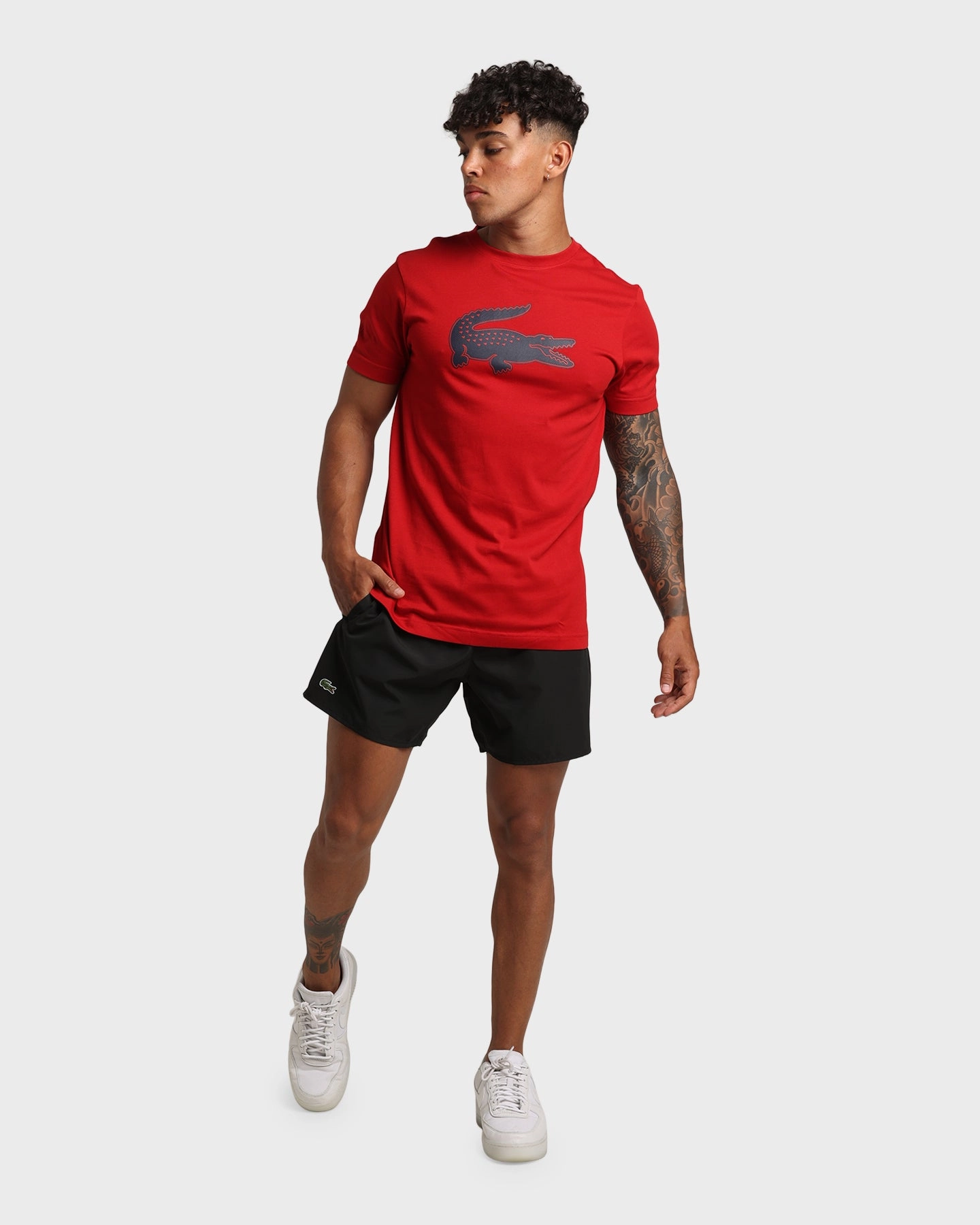 Board shorts Lacoste Block Colour Swim Shorts Black/Navy Blue