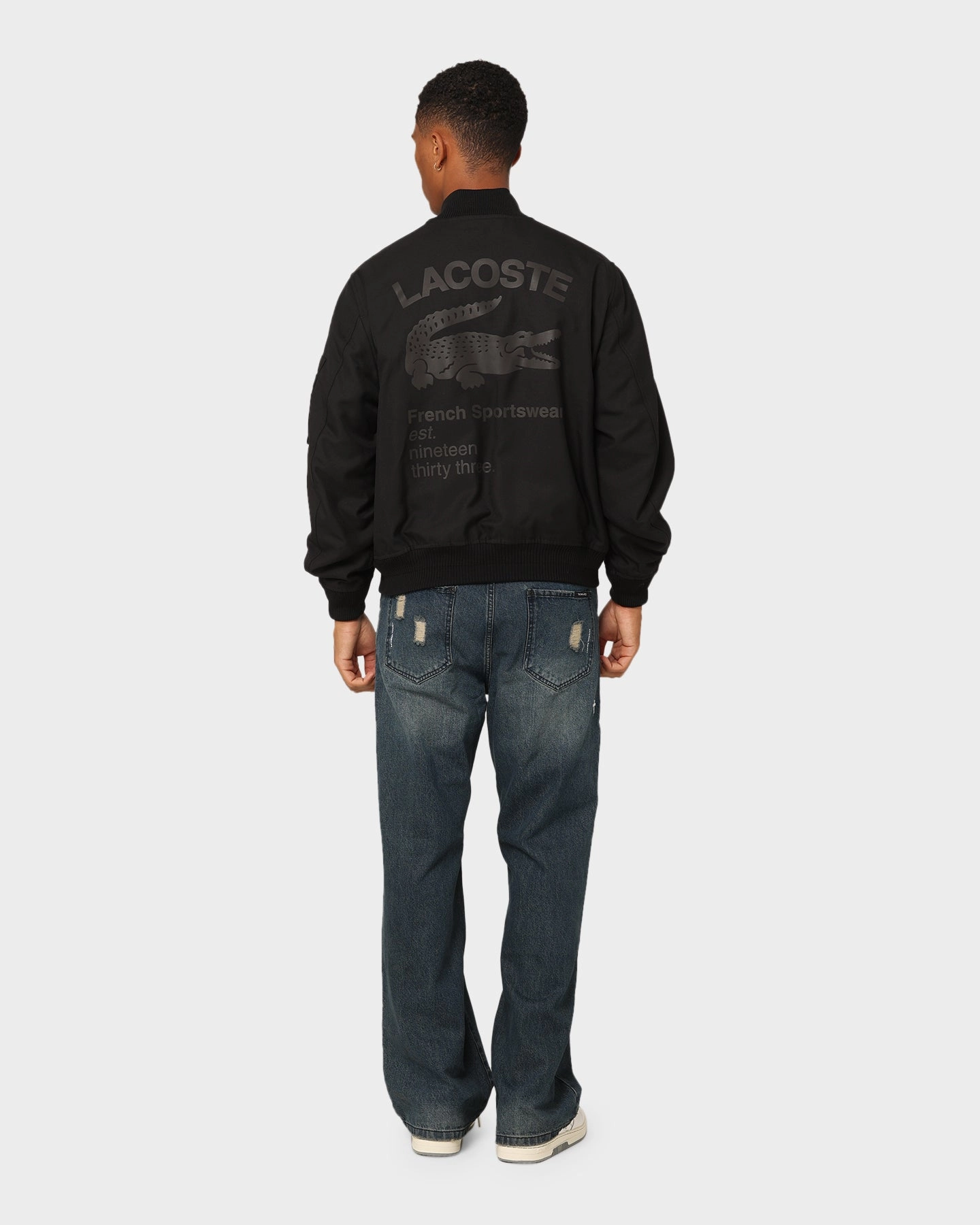 Lacoste Graphic Icons Bomber Jacket Black Modular Layering System Fashion Active