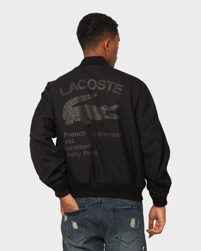 Lacoste Graphic Icons Bomber Jacket Black Skiing Breathable fabric