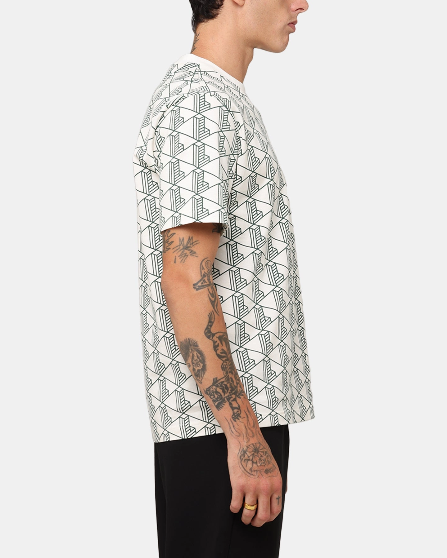 Smart Design Lacoste Monogram T-Shirt Black/White