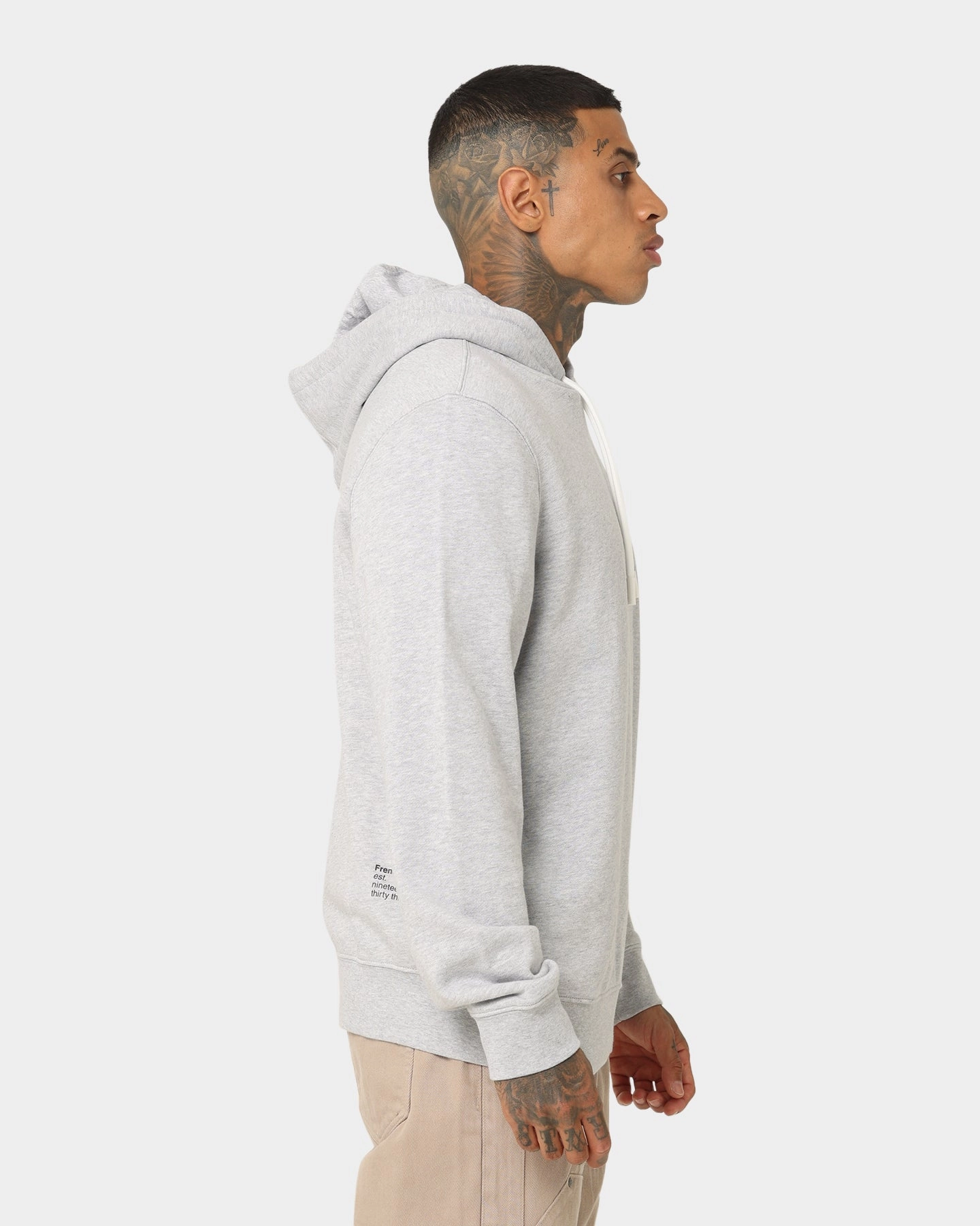 Gallery Flexible Movement Lacoste Soft Branding Hoodie Silver Chine