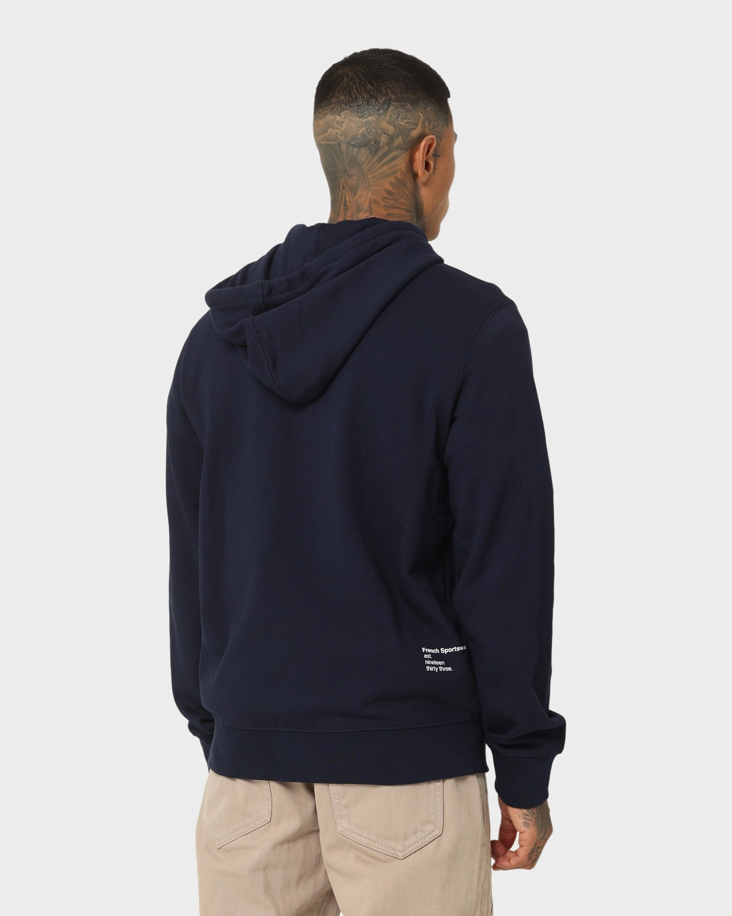 Heat Retention Ergonomic Seams Lacoste Soft Branding Zip-front Sweater Navy