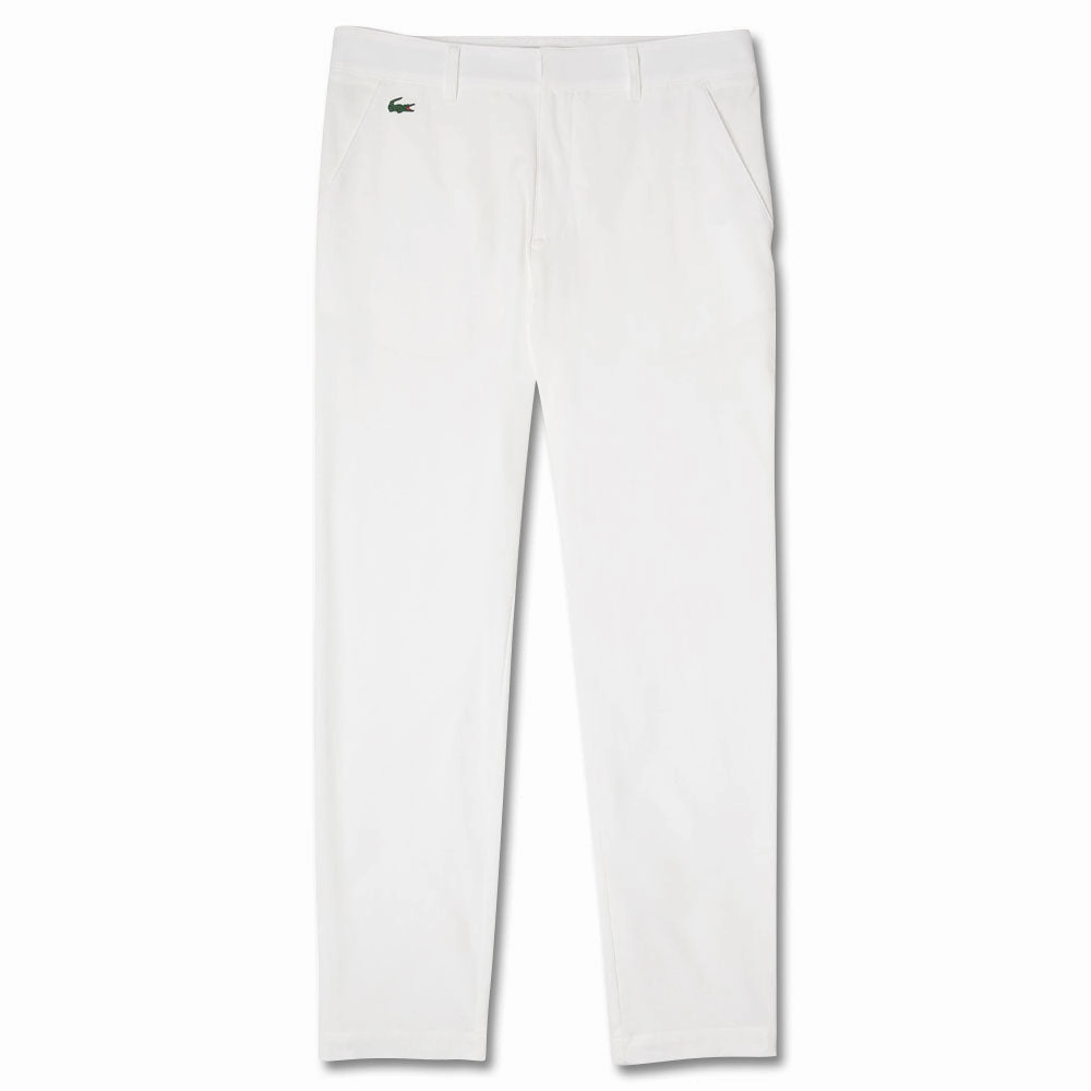 Chic Style Lacoste Sport Stretch Taffeta Chinos Golf Pants Off White - SS23 Men