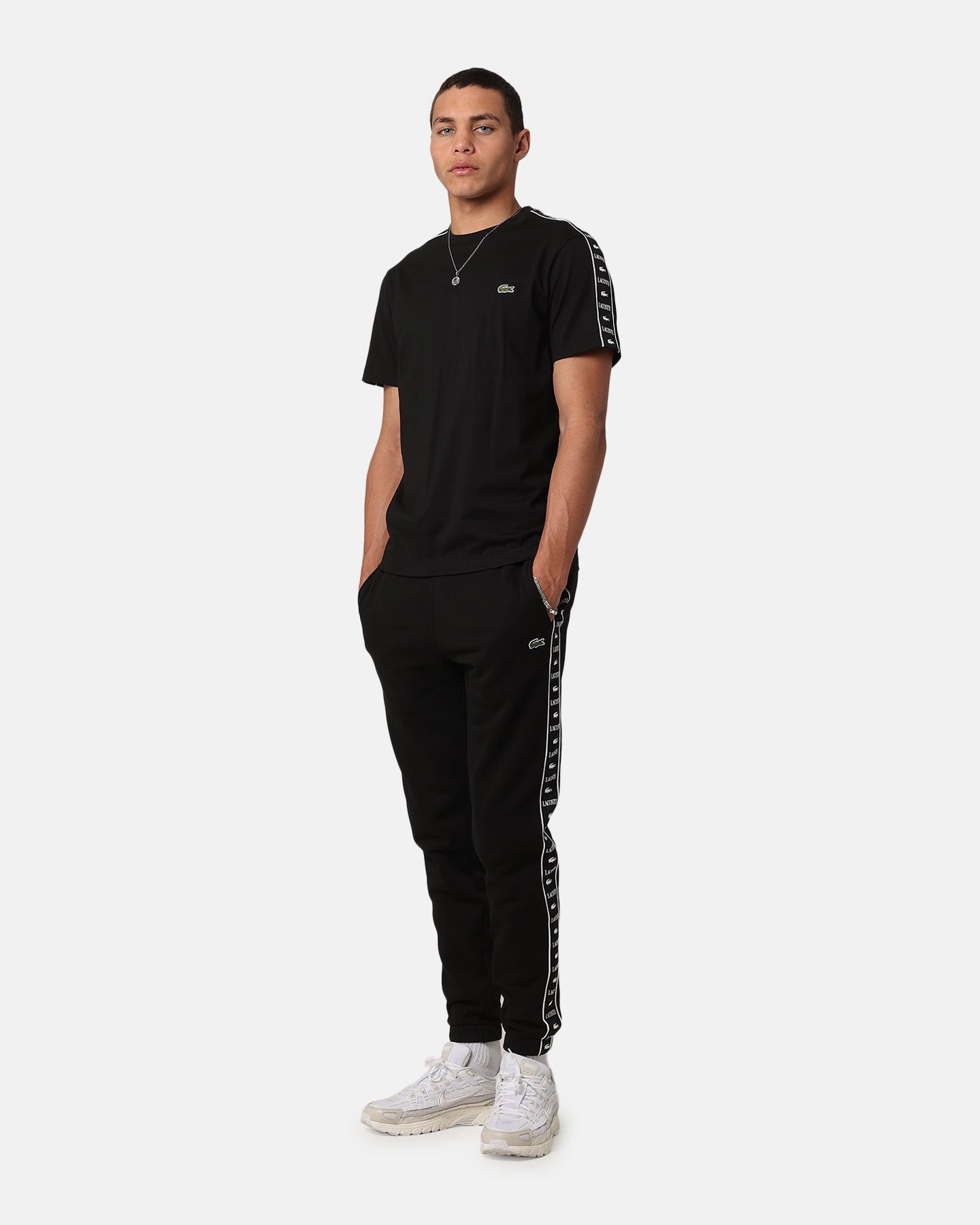 EasyCareFabric Lacoste Tape Heavy Jersey T-Shirt Black