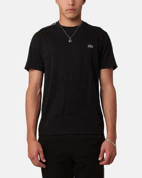 Lacoste Tape Heavy Jersey T-Shirt Black Easy Wear Look
