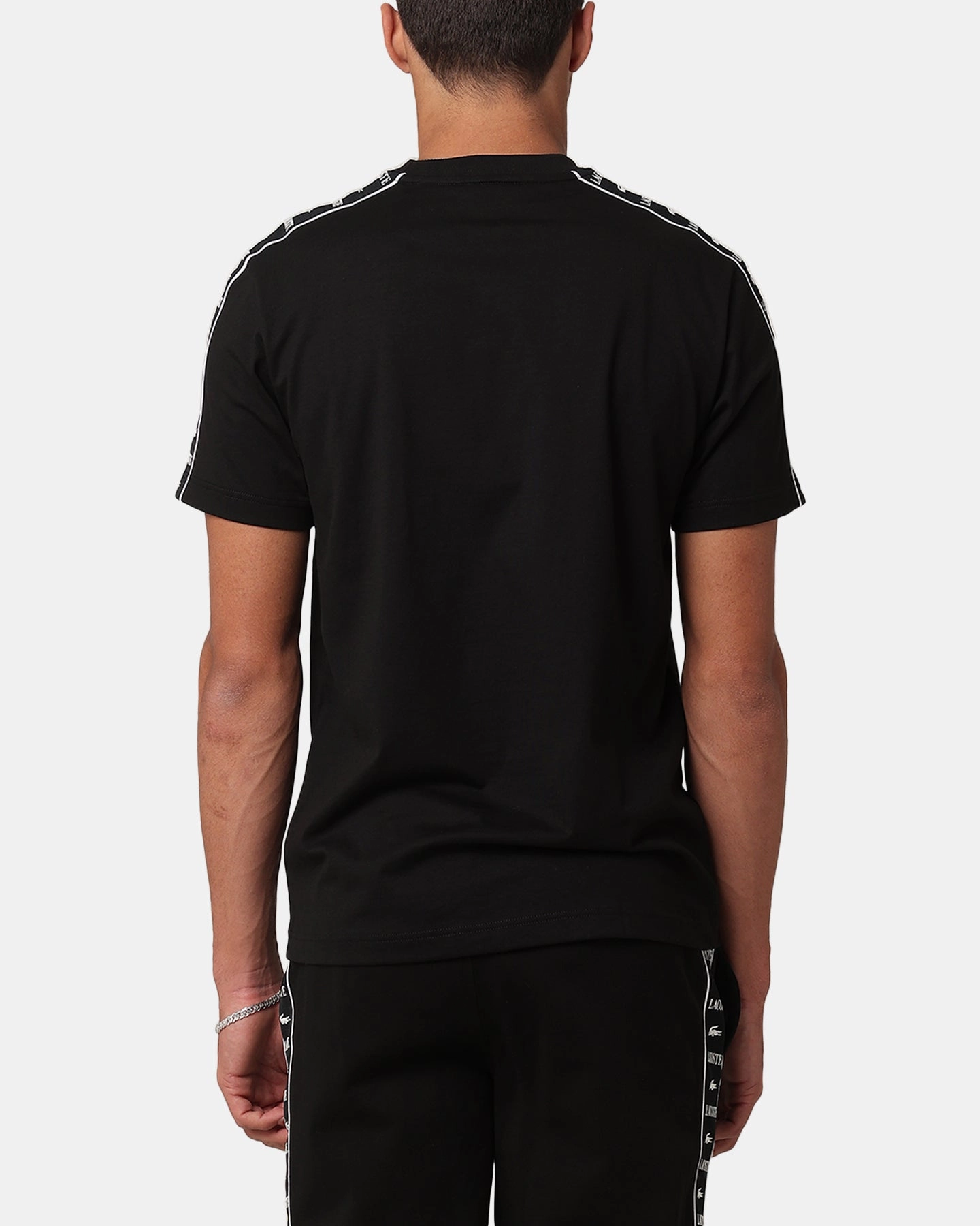 Lacoste Tape Heavy Jersey T-Shirt Black Cozy Feeling