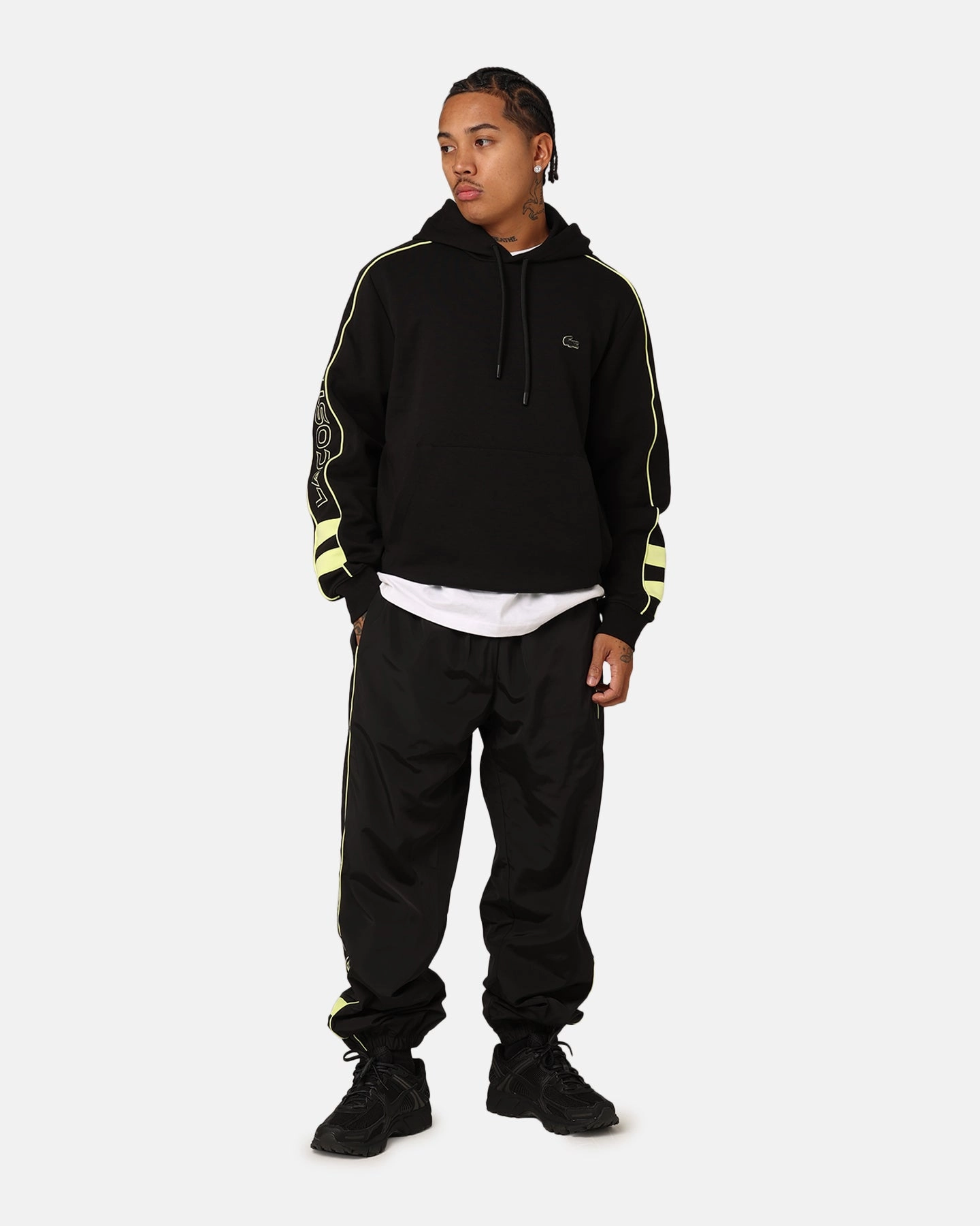 Lacoste Transitional Active Logo Hoodie Black Short-sleeved