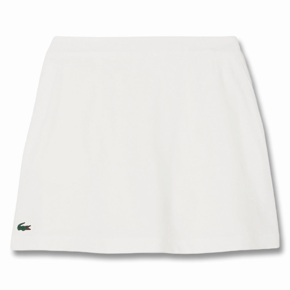 Lacoste Ultra Dry Lined Golf Skirt White - SS25 Women Stylish Vibe