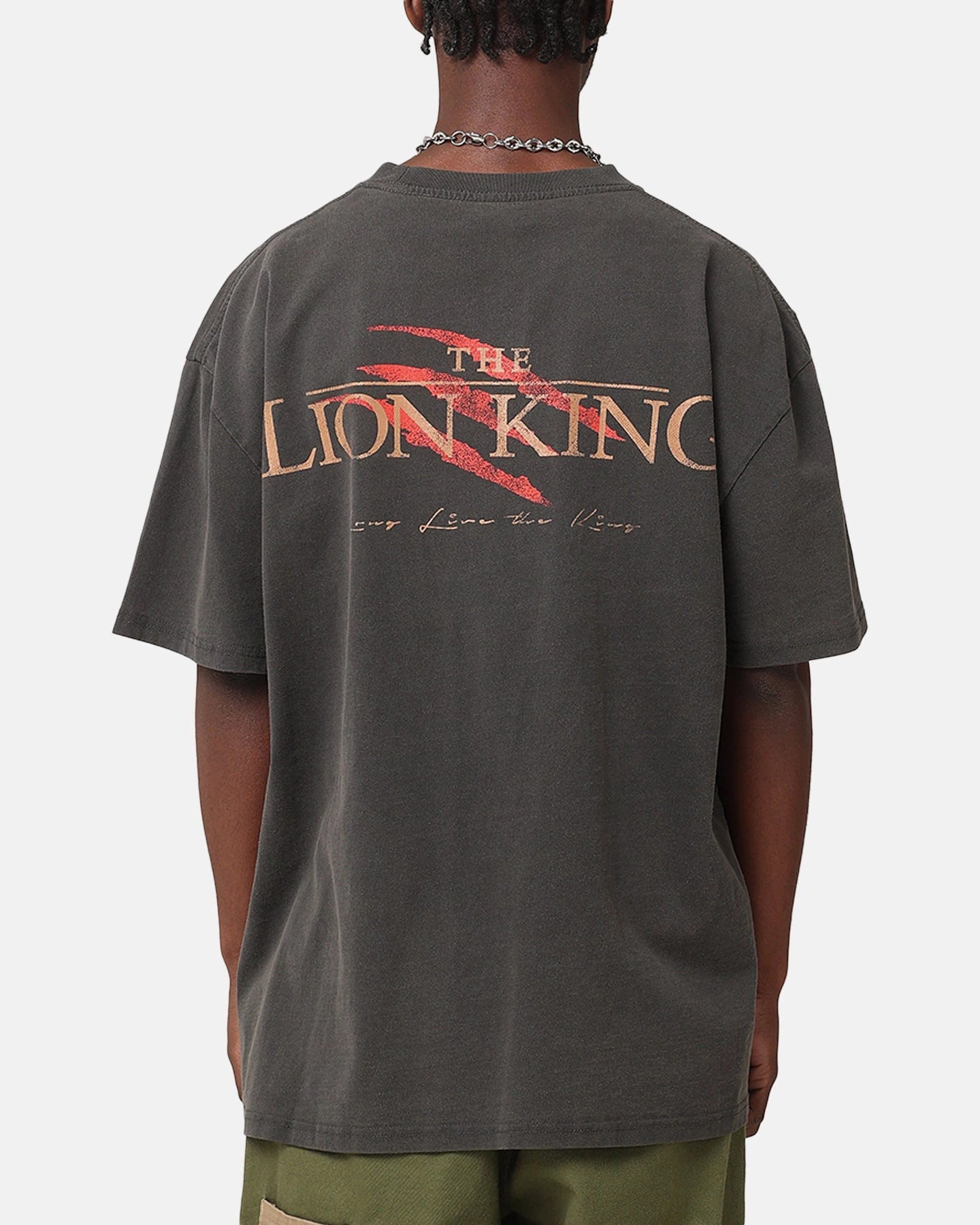American Thrift Disney The Lion King Scar Heavyweight T-Shirt Black Wash print design