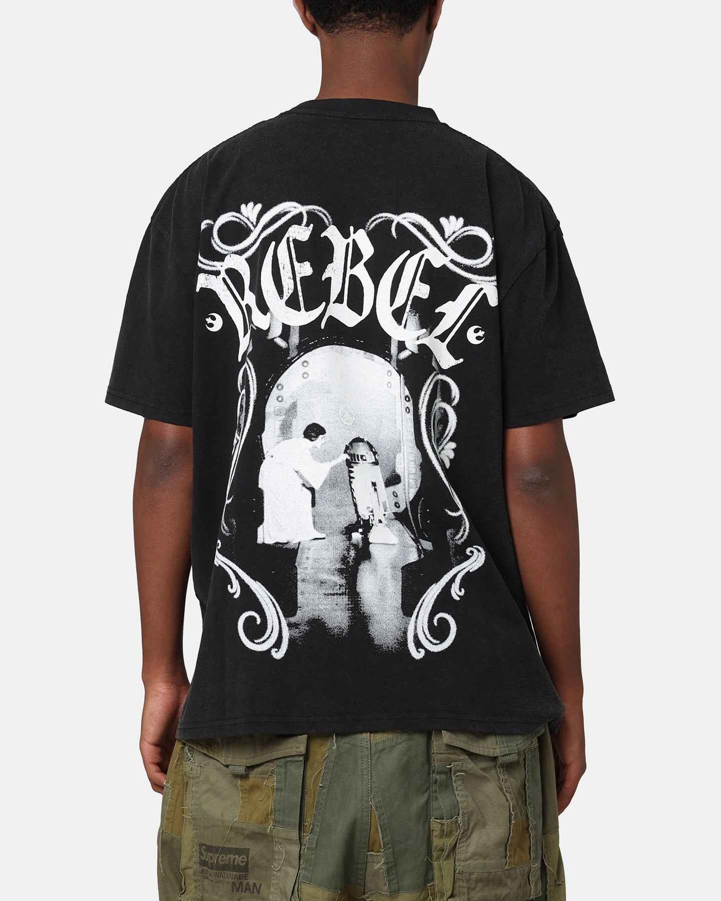 Elegant Detail Star Wars Rebel Heavy T-Shirt Vintage Black
