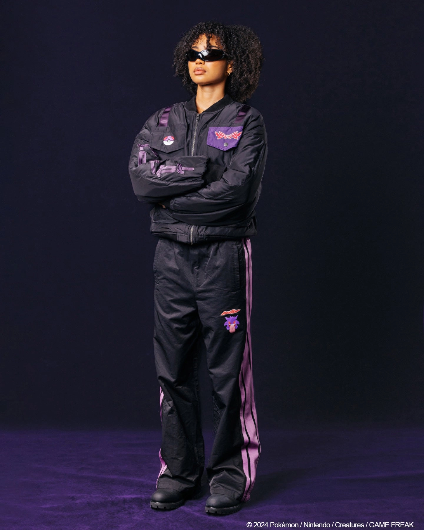 Pok??mon By Loiter Master Ball Bomber Jacket Black desert Perspective