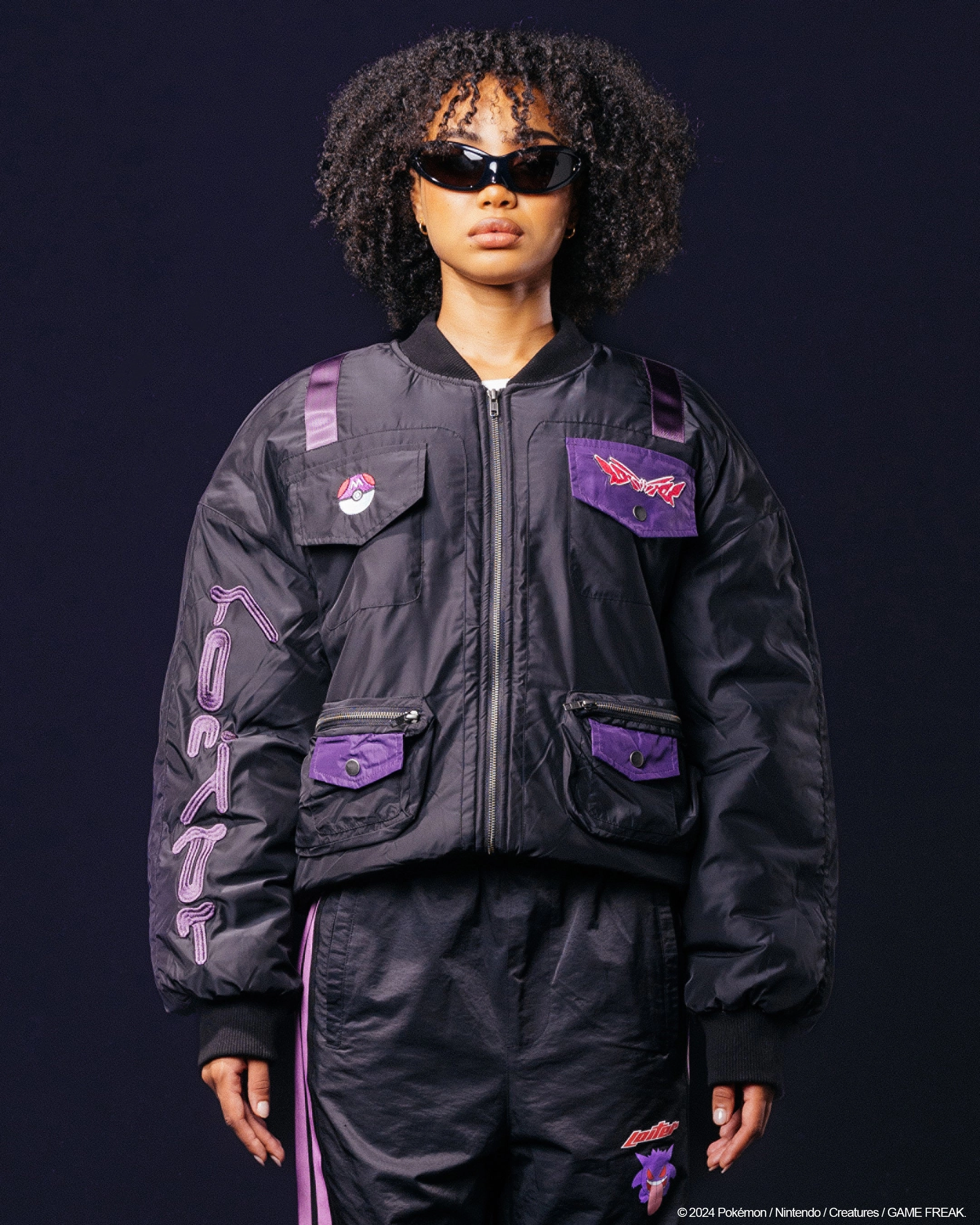 Pok??mon By Loiter Master Ball Bomber Jacket Black Tweezers