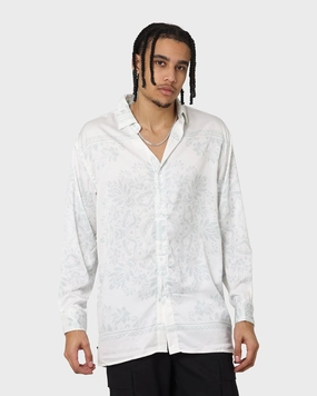Sweat-Absorbing All Day Comfort Tech Last Kings Floridian Long Sleeve Button Up White