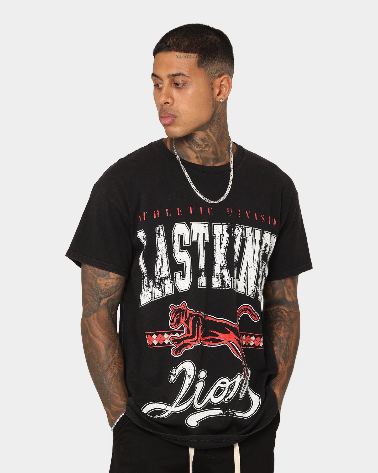 Everyday Comfort Style Last Kings Lions Vintage T-Shirt Vintage Black