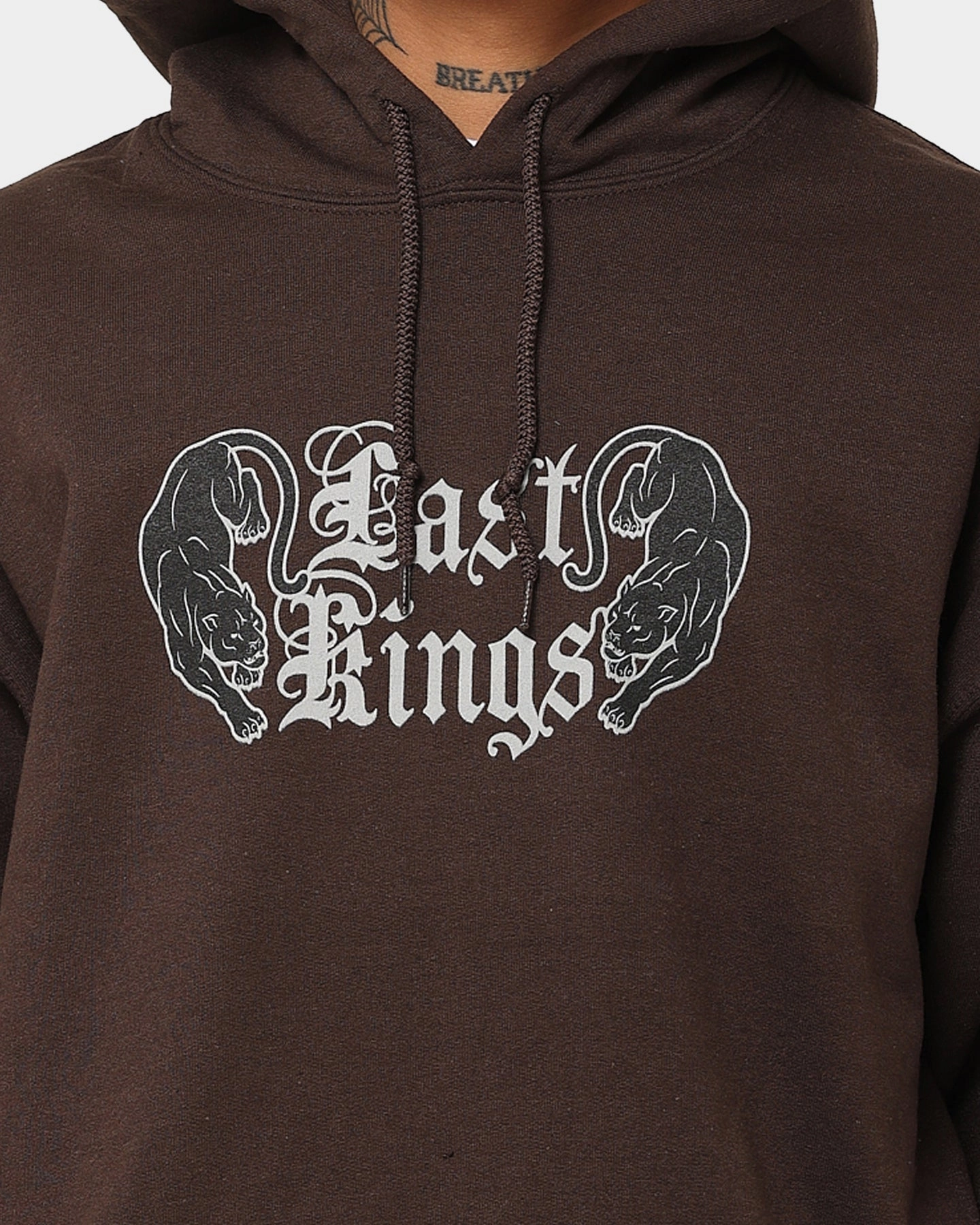 Flexible Shoulder Mobility Functional Layer Last Kings Panther Hoodie Brown
