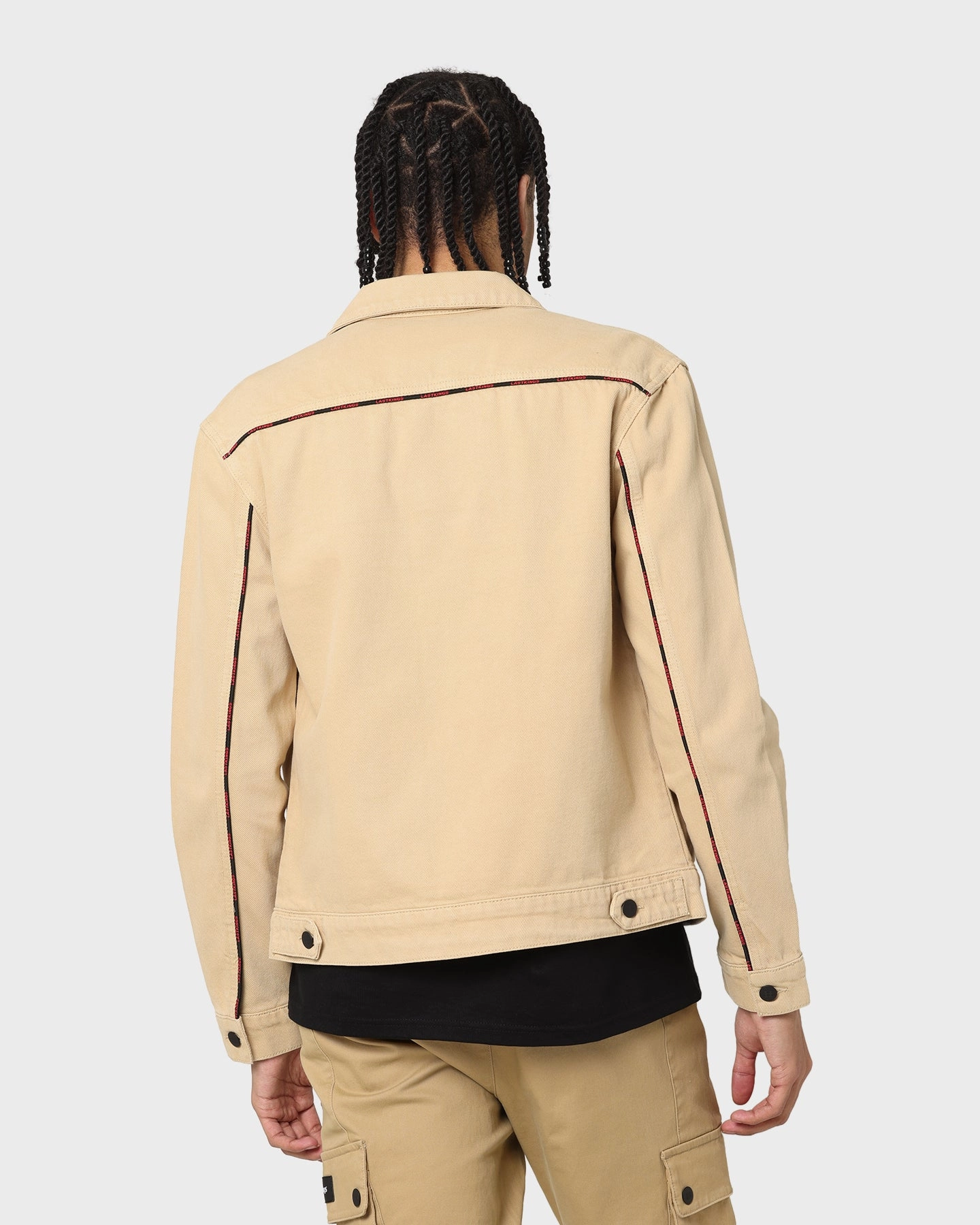 Shield Last Kings Piping Denim Jacket Denim/Khaki
