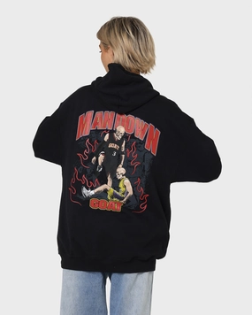 Urban Cool Launch Goat Crew Man Down Hoodie Black