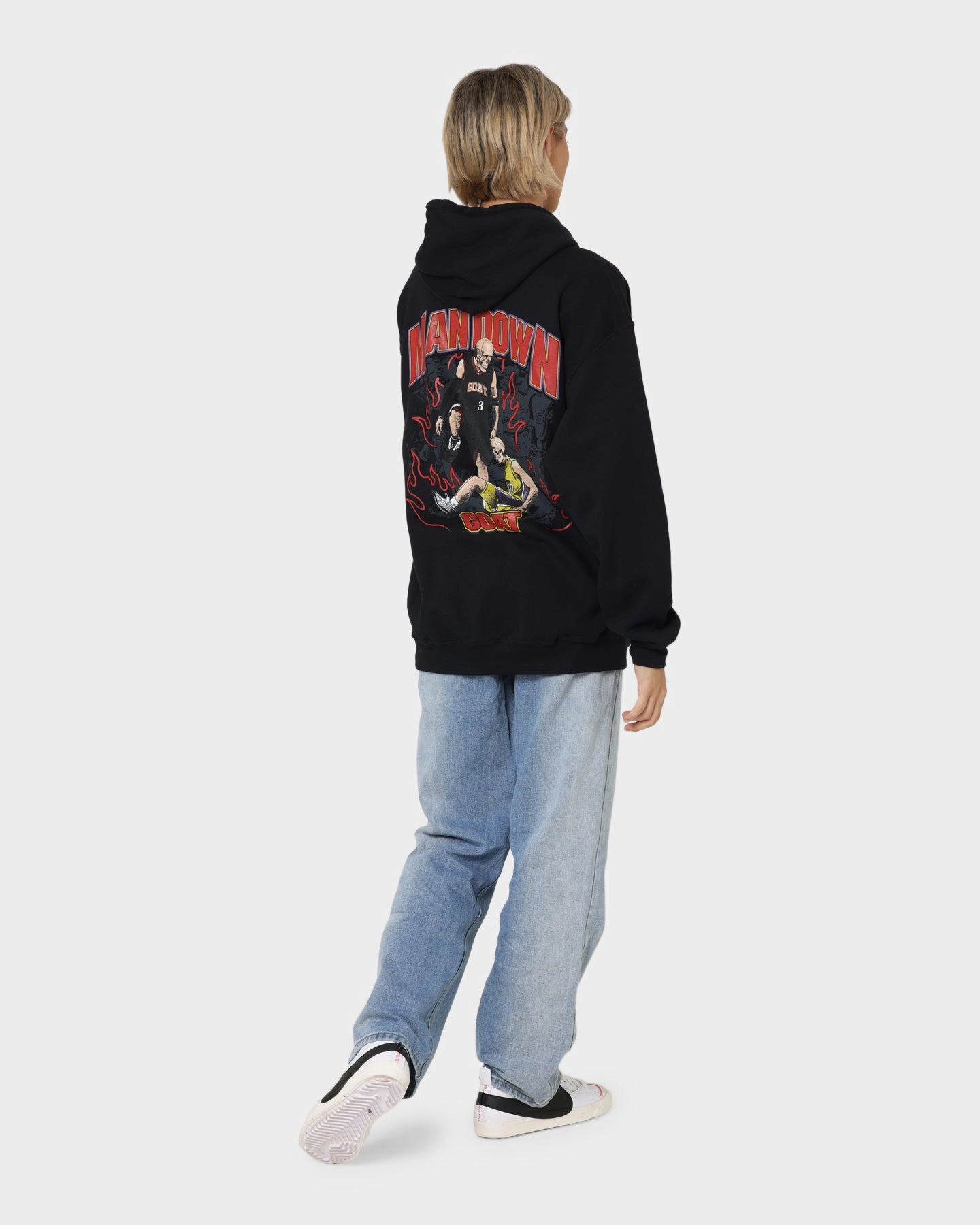 Goat Crew Man Down Hoodie Black professionals Active Movement