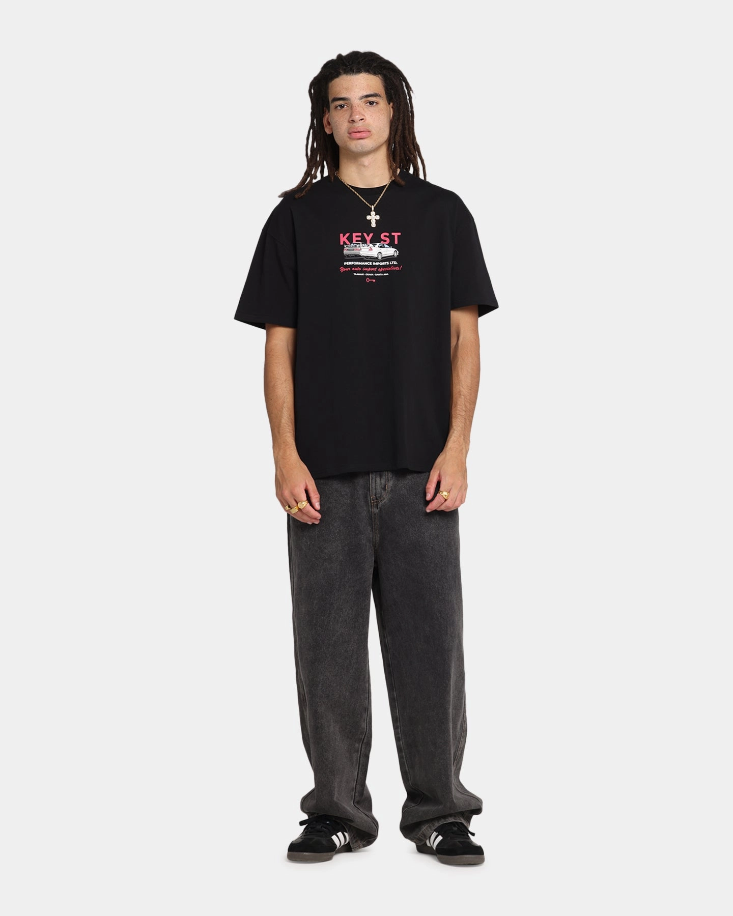 Key Street Dealership T-Shirt Black Oversized Cut