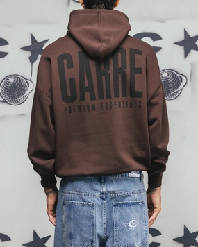 Carre Premium Essentials Hoodie Chocolate Loose Fit Quick Release
