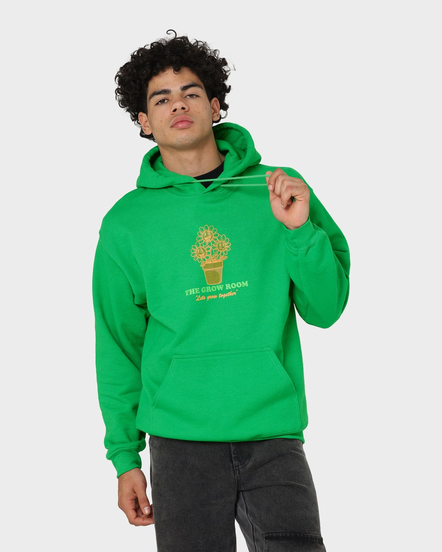 cruelty - free Goat Crew Grow Room Hoodie Green