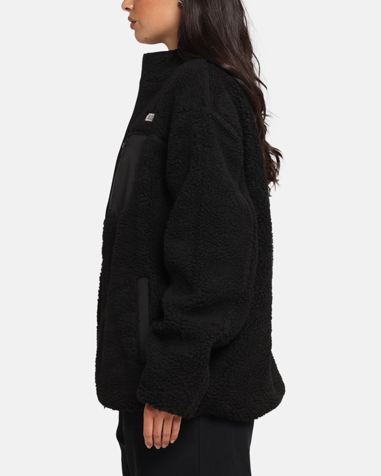 S Double High Pile Jacket Black afternoon Summer