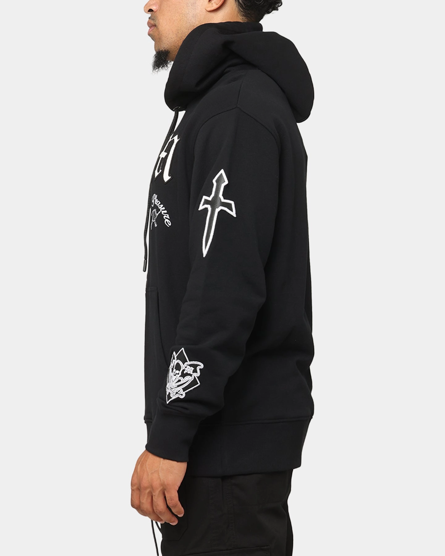 Saint Morta Graveyard V2 Hoodie Black/White middle aged people