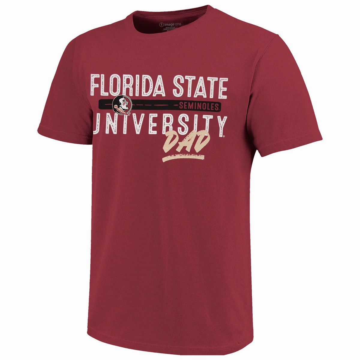 Image One Men's Florida State University/Seminole Dad Design Short Sleeve T-shirt - Garnet Classic Style Trend Timeless Style