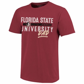 Temperature Control Fabric Outdoor Gear Image One Men's Florida State University/Seminole Dad Design Short Sleeve T-shirt - Garnet