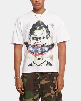 Fashion Top Light Style Trend 73 Studio X DC Batman Joker Arkham Asylum Vintage T-Shirt Off White
