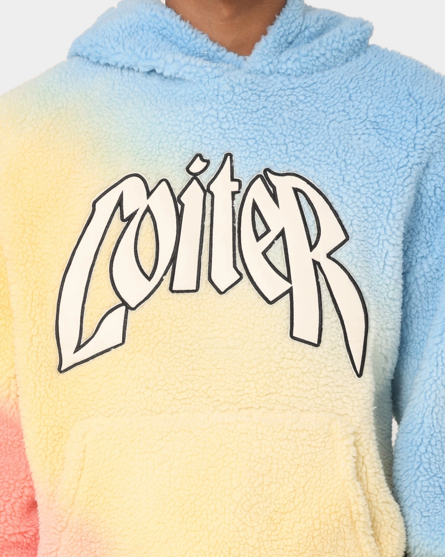 Loiter Sherpa Hoodie Multi-Coloured Beach Holiday Commemorate