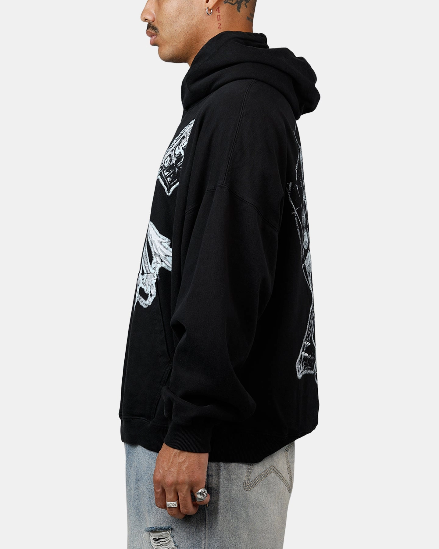 Waterproof Outer Layer Graphic Goat Crew Disney Kingdom Hearts Roxas Premium Hoodie Black