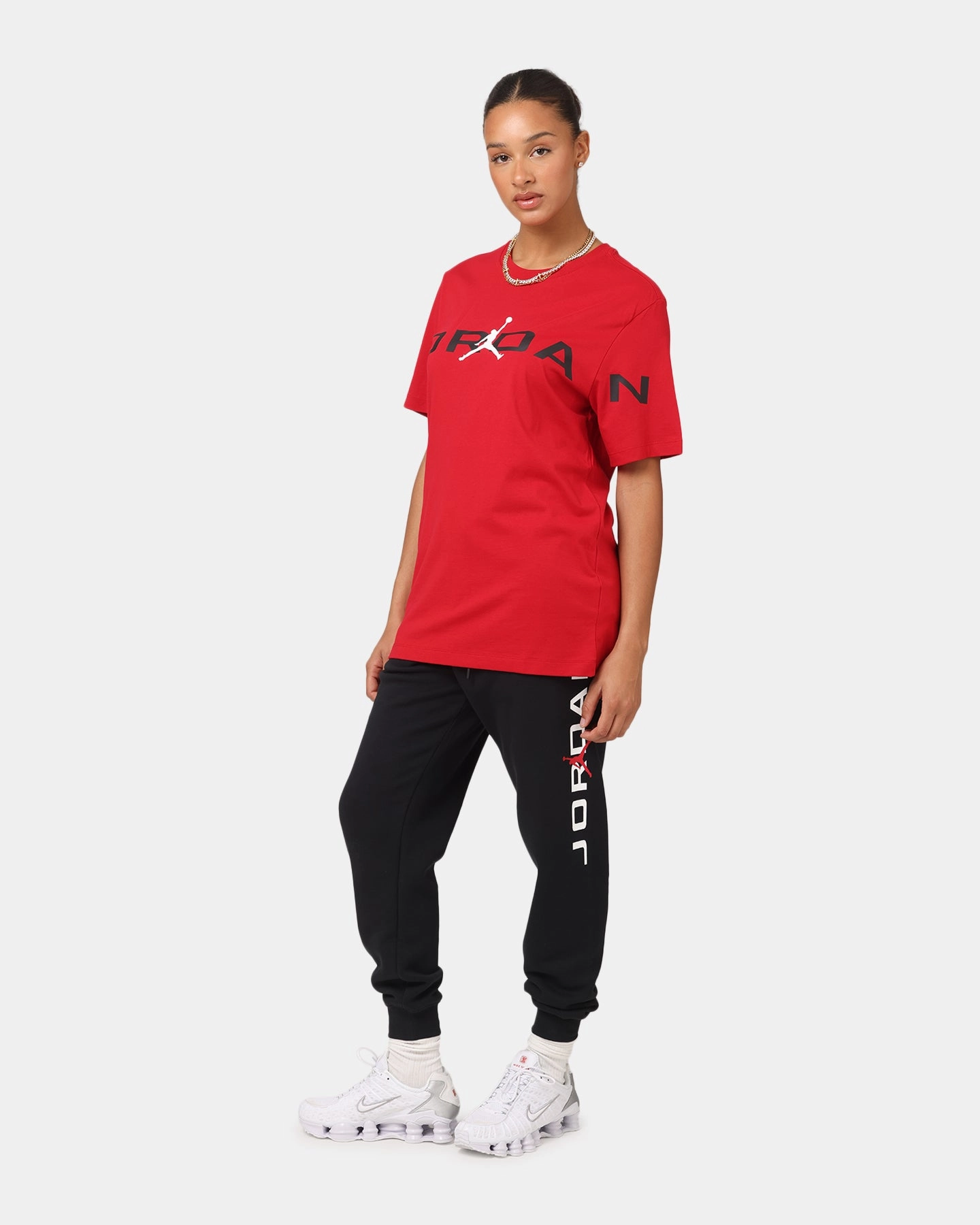 Comfortable clothing Jordan Air Stretch Crewneck T-Shirt Gym Red/Black/White