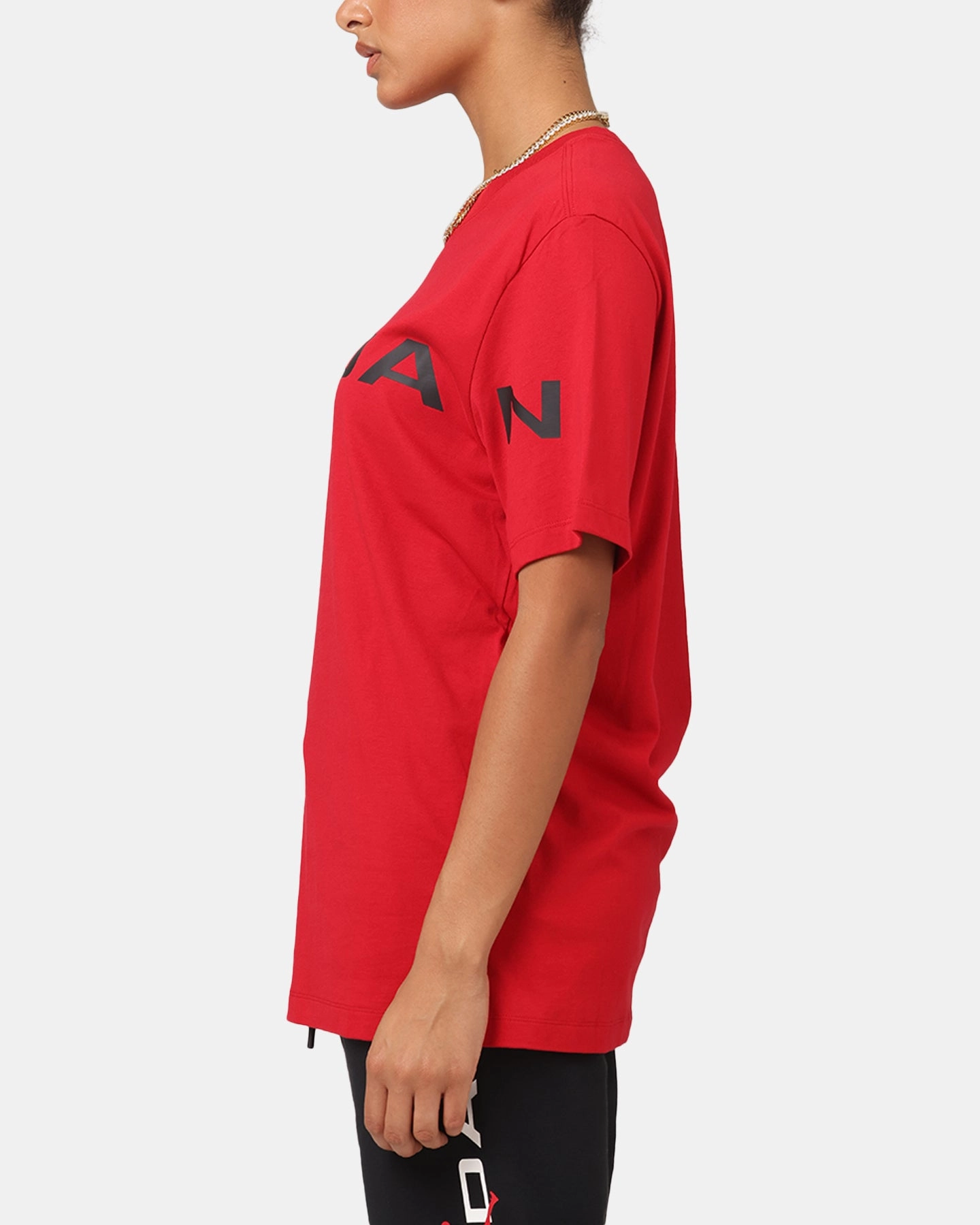 Jordan Air Stretch Crewneck T-Shirt Gym Red/Black/White Flexible Weave Smooth Neckline