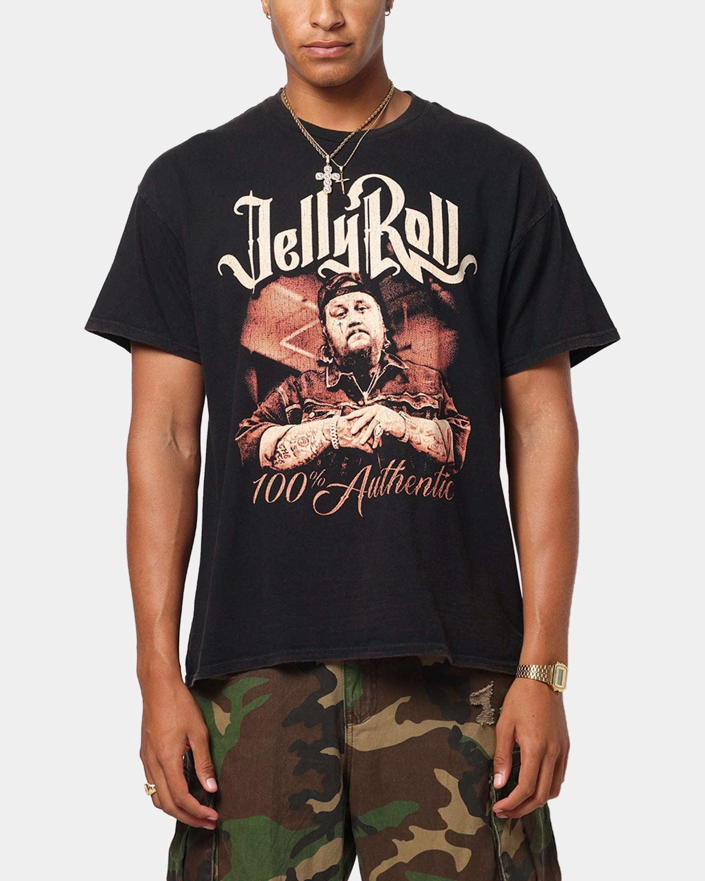 Jelly Roll Authentic T-Shirt Black Camping attire
